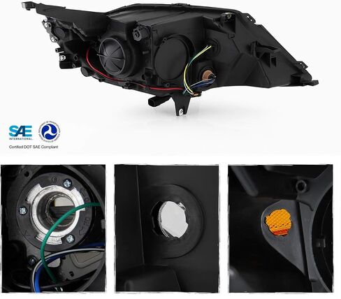 AKKON - FITS 2014-2020 CHEVY IMPALA [Halogen Style] Projector Black Plants Pair Driver Left + Passenger Right in Kuwait