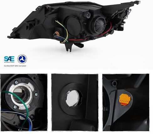 AKKON - FITS 2014-2020 CHEVY IMPALA [Halogen Style] Projector Black Plants Pair Driver Left + Passenger Right in Kuwait