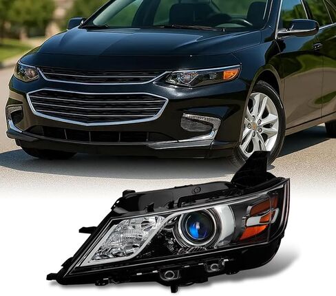 AKKON - FITS 2014-2020 CHEVY IMPALA [Halogen Style] Projector Black Plants Pair Driver Left + Passenger Right in Saudi Arabia