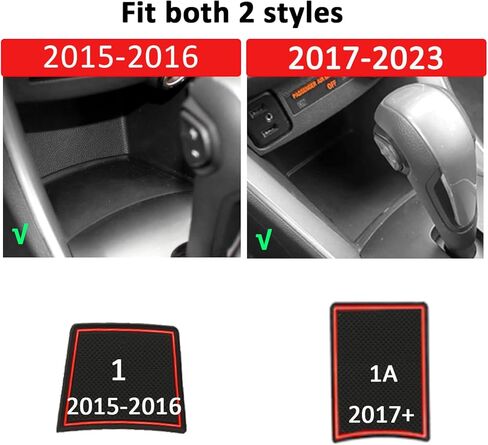Auovo Anti-dust Mats for Chevy Trax Accessories 2014-2023 Custom Interior Cup Holder Inserts Door Pockets Liners 21pcs (Red) in Saudi Arabia
