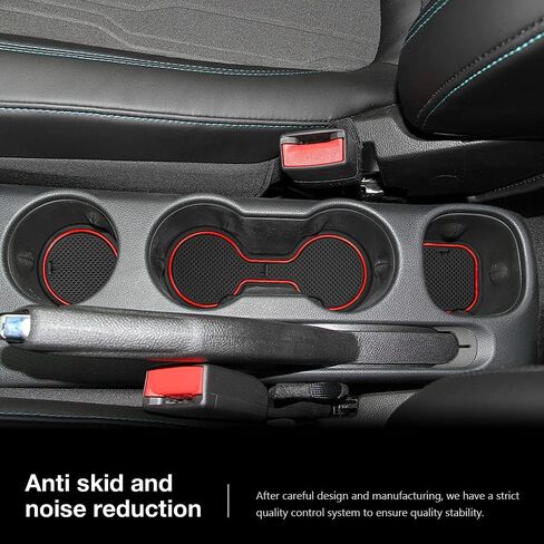 Auovo Anti-dust Mats for Chevy Trax Accessories 2014-2023 Custom Interior Cup Holder Inserts Door Pockets Liners 21pcs (Red) in Saudi Arabia