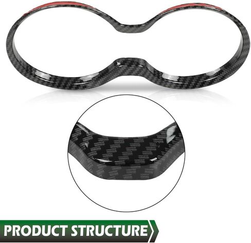 GRAND ORANGE Gear Shift Cup Holder Cover Trim Bezel Carbon Fiber Compatible with Jeep Grand Cherokee 2011-2021 in Saudi Arabia