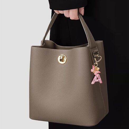 Cute Keychain for Women Initial Letter Key Chains Butterfly Heart Charm Pink Purple Bag Purse Charms for Handbags in Kuwait