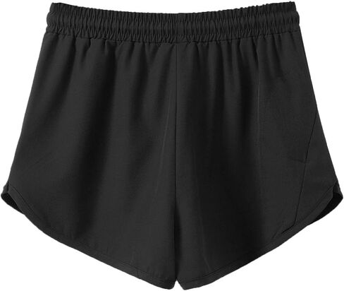 Women's Running Shorts with Liner 3 Zipper Pockets Elastic Workout Athletic Gym Yoga Shorts in Saudi Arabia