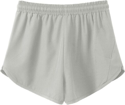 Women's Running Shorts with Liner 3 Zipper Pockets Elastic Workout Athletic Gym Yoga Shorts in Saudi Arabia
