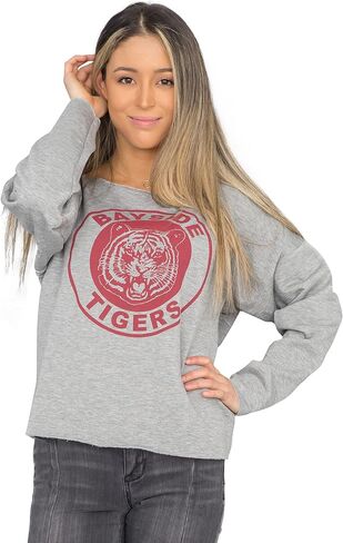 Costume Agent Women's Bayside High Kelly Kapowski Shoulder Wide Cut Neck Tigers Sweatshirt Top in Saudi Arabia