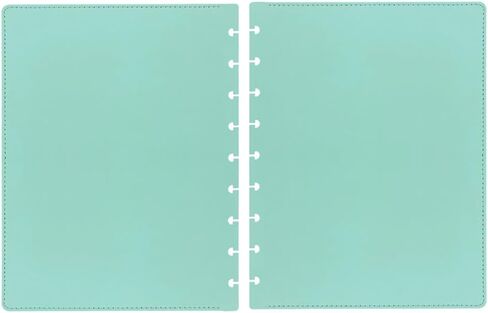Medium Size Discbound Journal PU Leather Covers(1 Pair) Compatible with Circa Arc TUL and Happy Planner(Light Blue,Medium) in Saudi Arabia