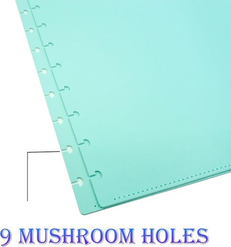 Medium Size Discbound Journal PU Leather Covers(1 Pair) Compatible with Circa Arc TUL and Happy Planner(Light Blue,Medium) in Saudi Arabia