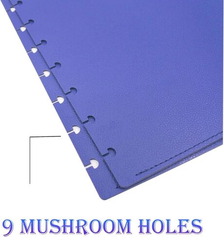 Medium Size Discbound Journal PU Leather Covers(1 Pair) Compatible with Circa Arc TUL and Happy Planner(Light Blue,Medium) in Saudi Arabia