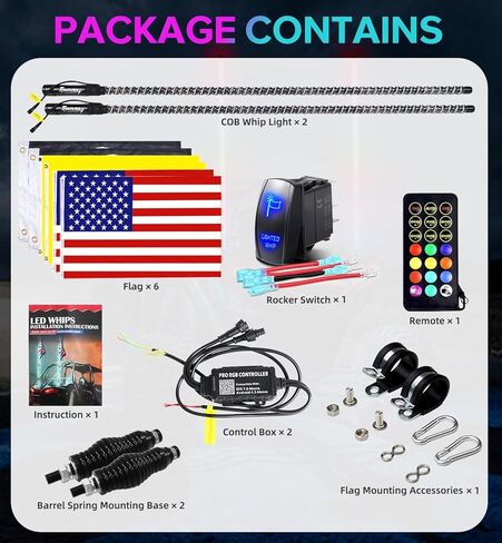 Tavaray 1pc 3ft Cob LED Light مع App & Remote Control ، ضوء السوط جنبًا in Kuwait