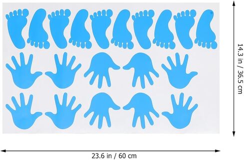 ملصقات أقدام Supvox ، ملصقات Handprint - 40 شارات الأرضية الملونة للرضع للأطفال ملصقات جدران قابلة للإزالة للديكور والتعلم in Kuwait