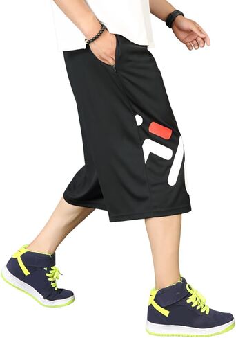 Men's Athletic Shorts Long Basketball Workout Shorts Loose Fit with Pockets S-4XL in Kuwait