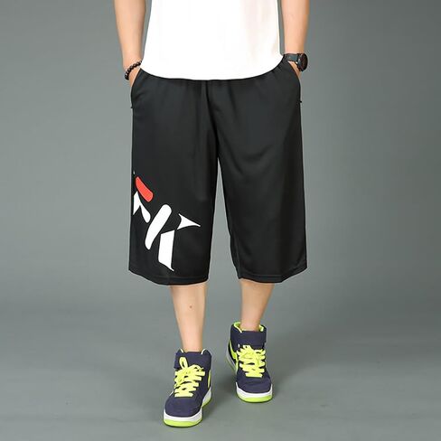 Men's Athletic Shorts Long Basketball Workout Shorts Loose Fit with Pockets S-4XL in Kuwait