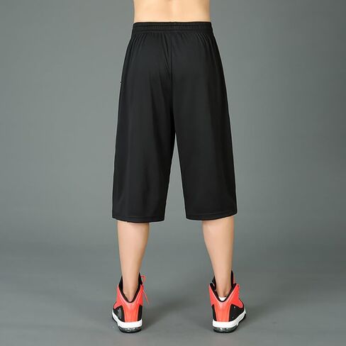 Men's Athletic Shorts Long Basketball Workout Shorts Loose Fit with Pockets S-4XL in Kuwait