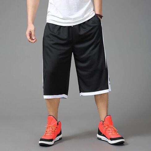 Men's Athletic Shorts Long Basketball Workout Shorts Loose Fit with Pockets S-4XL in Kuwait