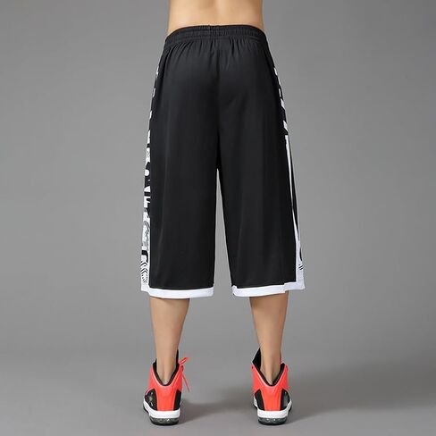 Men's Athletic Shorts Long Basketball Workout Shorts Loose Fit with Pockets S-4XL in Kuwait