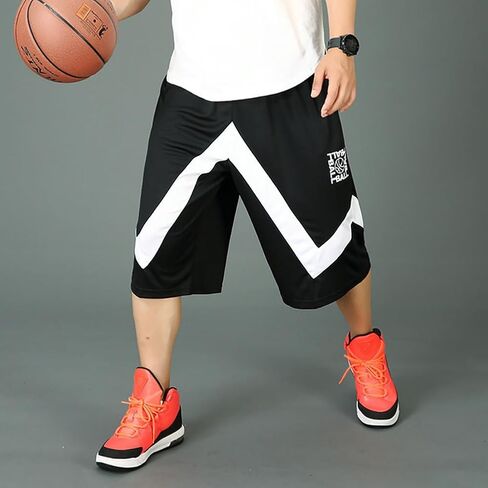 Men's Athletic Shorts Long Basketball Workout Shorts Loose Fit with Pockets S-4XL in Kuwait