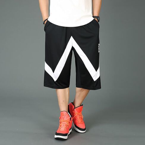 Men's Athletic Shorts Long Basketball Workout Shorts Loose Fit with Pockets S-4XL in Kuwait