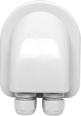 QWORK 2 Pcs IP68 Waterproof ABS Solar Double Cable Entry Gland-Weather Resistant Dual Cable Entry Housing for Solar Panels of RV, Caravan and Marine, White in Kuwait