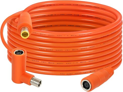 كابل امتداد DC 8 مم 50 قدمًا - DC7909 من الذكور إلى الإناث الكابل الشمسي مع محول DC8020 ، وأسلاك نحاسية 14AWG ، ومقاومة للماء - يعمل مع معظم محطات الطاقة المحمولة والمولدات الشمسية in Kuwait