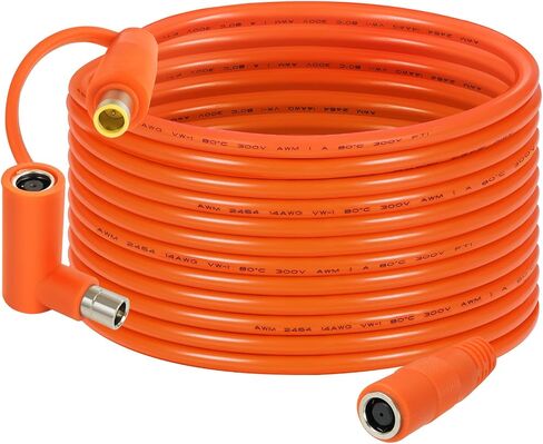 كابل امتداد DC 8 مم 50 قدمًا - DC7909 من الذكور إلى الإناث الكابل الشمسي مع محول DC8020 ، وأسلاك نحاسية 14AWG ، ومقاومة للماء - يعمل مع معظم محطات الطاقة المحمولة والمولدات الشمسية in Kuwait