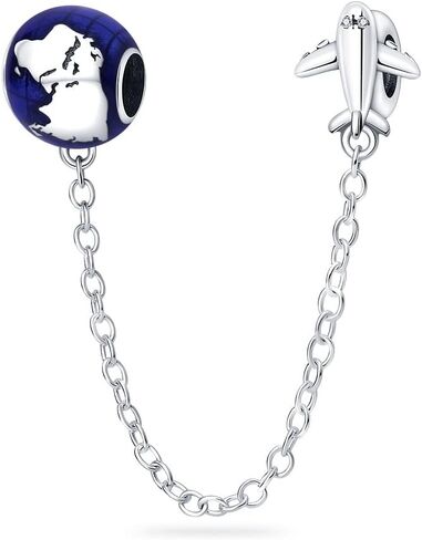Knitting Cat Mom Sister Safety Chain Travel Unicorn Ladybird Memorial Bead Pendant 925 Sterling Silver Dangle Compatible With Pandora Moments Charm Bracelet in Kuwait
