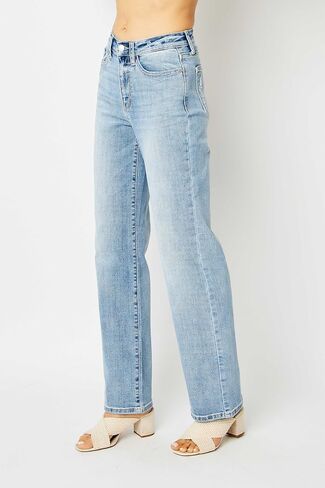 Judy Blue Women's High Waisted Straight Leg Jeans in Kuwait