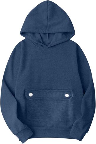 Oversized Hoodies for Women Cute Fleece Lined Crewneck Sweatshirts Fall Fashion Casual Y2K Drawstring Pullover Tops in Kuwait