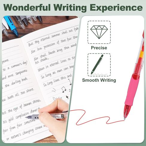 M & G Gel Pen Medium Point 0.5mm ، 12 حزمة جافة سريعة جافة سلسة قابلة للسحب قابلة للالتفاف الأزرق الداكن قلم كرة الدوارة للمكتب المنزلي لتناول المجلات ، الأسلوب 2 in Kuwait
