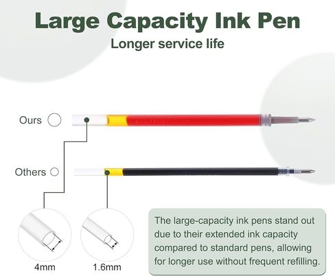 M & G Gel Pen Medium Point 0.5mm ، 12 حزمة جافة سريعة جافة سلسة قابلة للسحب قابلة للالتفاف الأزرق الداكن قلم كرة الدوارة للمكتب المنزلي لتناول المجلات ، الأسلوب 2 in Kuwait