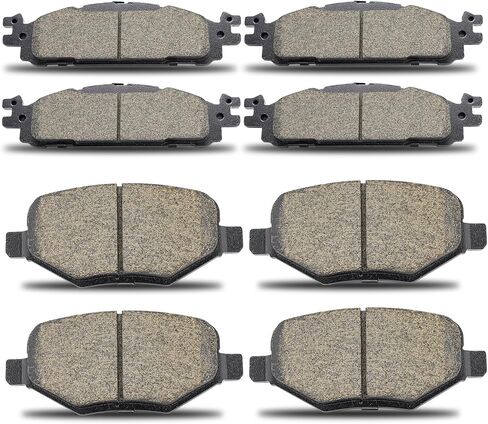 D1508 D1377 Front Rear Ceramic Brake Pads Set Compatible With 2011-2019 Explorer,2009-2019 Flex,2010-2019 Taurus,2009-2012 Lincoln MKS,2010-2019 Lincoln MKT,8PCS in Kuwait