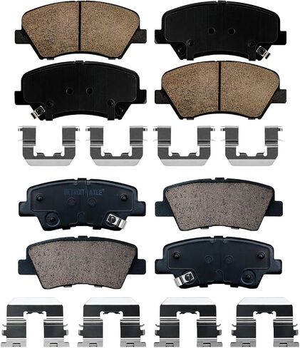 Detroit Axle - Brake Pads for Hyundai Elantra Coupe GT Veloster Kia Forte Koup Forte5, Front & Rear Ceramic Brake Pads w/Hardware Replacement in Saudi Arabia