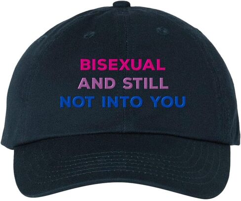 Bisexual and Still Not Into You Embroidered Baseball Cap Adjustable Cotton Dad Hat in Saudi Arabia
