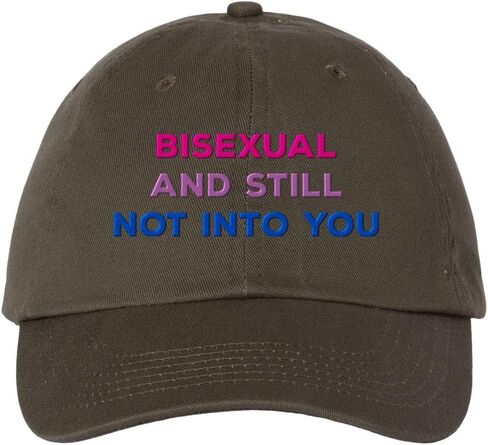 Bisexual and Still Not Into You Embroidered Baseball Cap Adjustable Cotton Dad Hat in Saudi Arabia