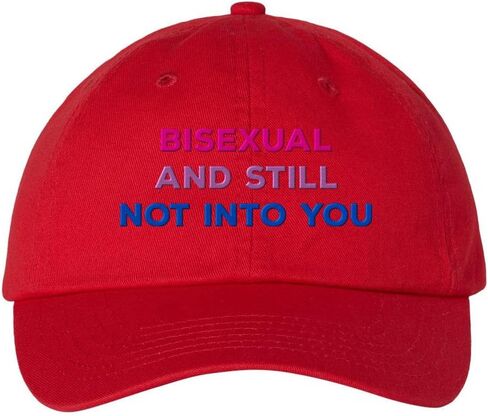 Bisexual and Still Not Into You Embroidered Baseball Cap Adjustable Cotton Dad Hat in Saudi Arabia