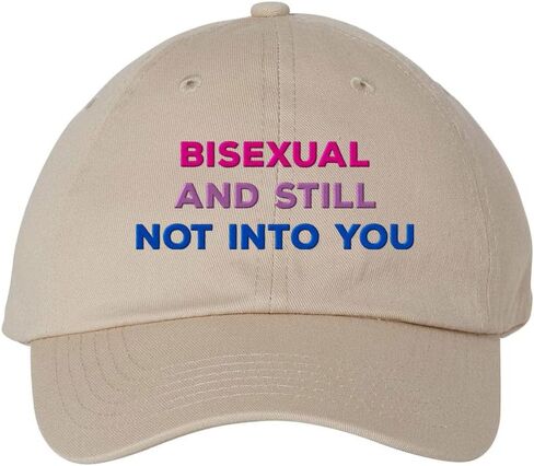 Bisexual and Still Not Into You Embroidered Baseball Cap Adjustable Cotton Dad Hat in Saudi Arabia