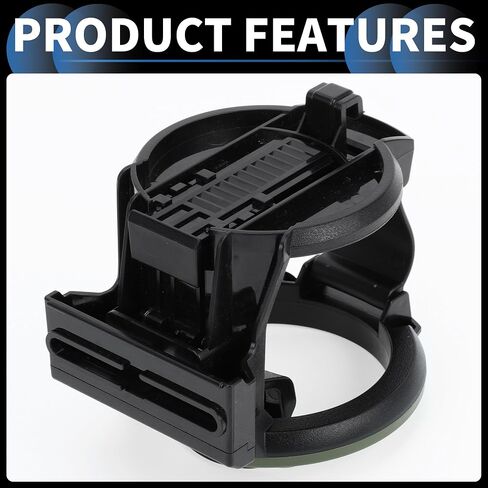 Cup Holder, 2.95" Car Universal Car Air Vent Cup Holder with Hook Plastic Black Green, 1 Pc in Saudi Arabia