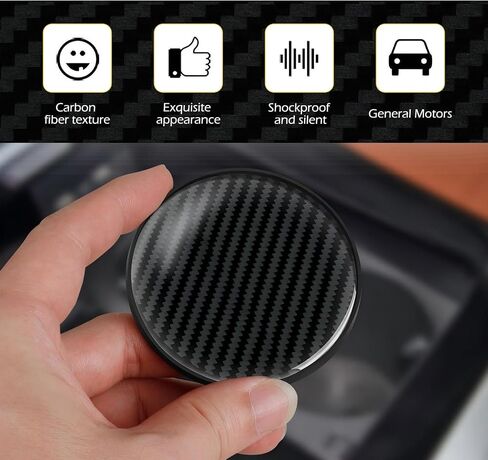 4PCS Car Cup Holder Coasters, 2.75 Inch Carbon Fiber Insert Drink Coasters, Non-Slip Bottle Pad Embedded in Cup Mat, Universal Car Interior Accessories in Saudi Arabia