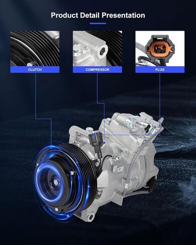 ECCPP A/C Compressor with Clutch Fast Cooling 2008-2010 Fit for INFINITI EX35 G35 M35 3.5L AC Compressor in Saudi Arabia