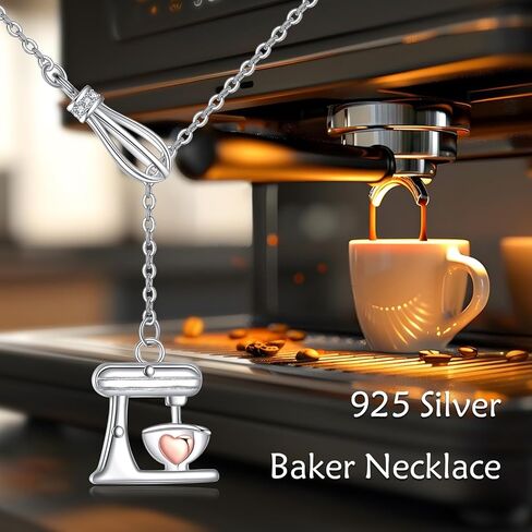 Gifts for Bakers Sterling Silver Baker Necklace Baking Jewelry for Bakers and Bake Lover Gift in Saudi Arabia