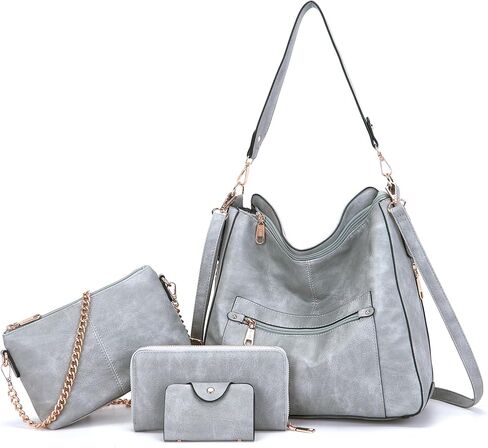 Large Crossbody Purses Set For Women Shoulder Tote Handbags Ladies Hobo Bags With Matching Wallet 4PCS in Kuwait