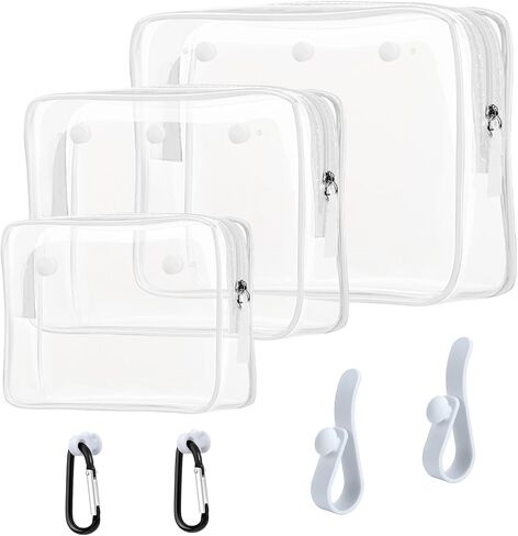 Clear Insert Bag Accessories for Beach Tote Bag, Clear Travel Storage Inner Pouch for Cosmetic, Toiletry & Makeup Brush Organizer Divider in Saudi Arabia