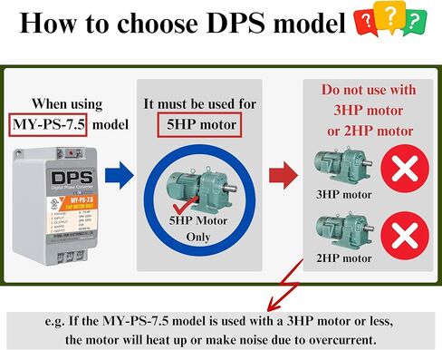 مرحلة DPS Sinlge إلى محول الطور 3 ، 7.5hp ، 23a ، الإدخال/الإخراج 200 فولت-240 فولت My-PS-7.5 نموذج المستخدم لمحرك 15A (3.7 كيلو وات) 15A ، يجب استخدام DPS لمحرك واحد فقط ، المدرجة في UL in Kuwait