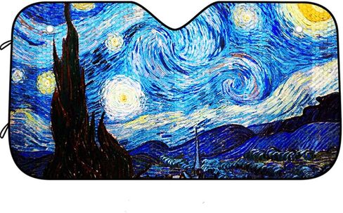 Van Gogh Starry Sky Car Windshield Sun Shade Universal Fit Car Sunshade-Keep Your Vehicle Cool. UV Sun and Heat Reflector in Saudi Arabia
