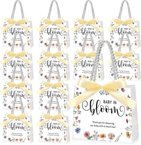 Spakon 25 Pack Bee Baby Shower Favors Favors Gift Facs Goodie Bass with Handles and Bow Ribbon for Baby Shower Gown in Saudi Arabia