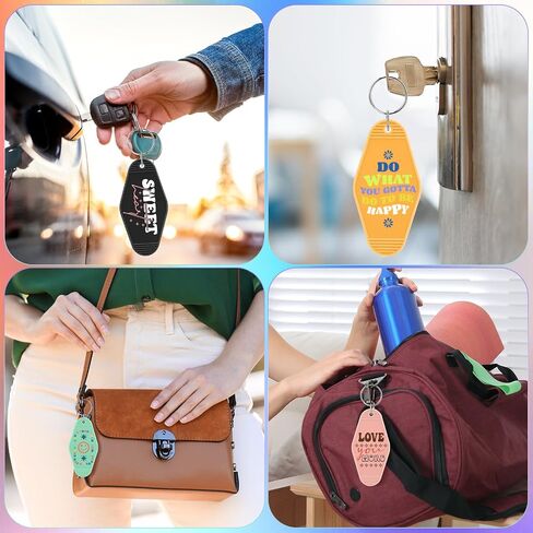 Nosiny 300 PCS فارغ موتيل مفتاح سلسلة 25 ألوان التسامي سلسلة مفاتيح الفندق تشمل 100 سلاسل مفتاح الفندق العتيق in Saudi Arabia