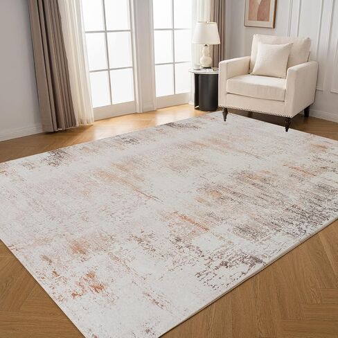 Area Rugs 9x12 for Living Room - Large Machine Washable Non Slip Vintage Rug for Bedroom - Low Pile Lightweight Print Floor Carpet for Dining Room,Home Office (Vintage Blush, 9'x12') in Saudi Arabia