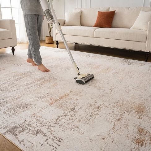Area Rugs 9x12 for Living Room - Large Machine Washable Non Slip Vintage Rug for Bedroom - Low Pile Lightweight Print Floor Carpet for Dining Room,Home Office (Vintage Blush, 9'x12') in Saudi Arabia