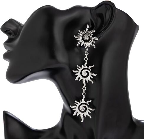 أقراط Gold Gold Sun Sunshine للنساء ، Bohemian Vintage Gold Plated Sunburst Dorp Dangle Stud arcors Prom Party Party Gifts Jewelry Gifts in Kuwait