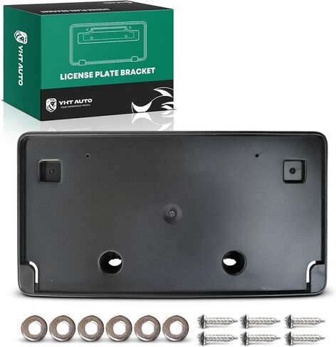 YHTAUTO Front License Plate Frame Compatible with Chrysler Pacifica 2021-2024 Mini Passenger Van, Plastic Black Bumper License Plate Bracket, No Drill Licence Plate Holder w/Screws in Saudi Arabia